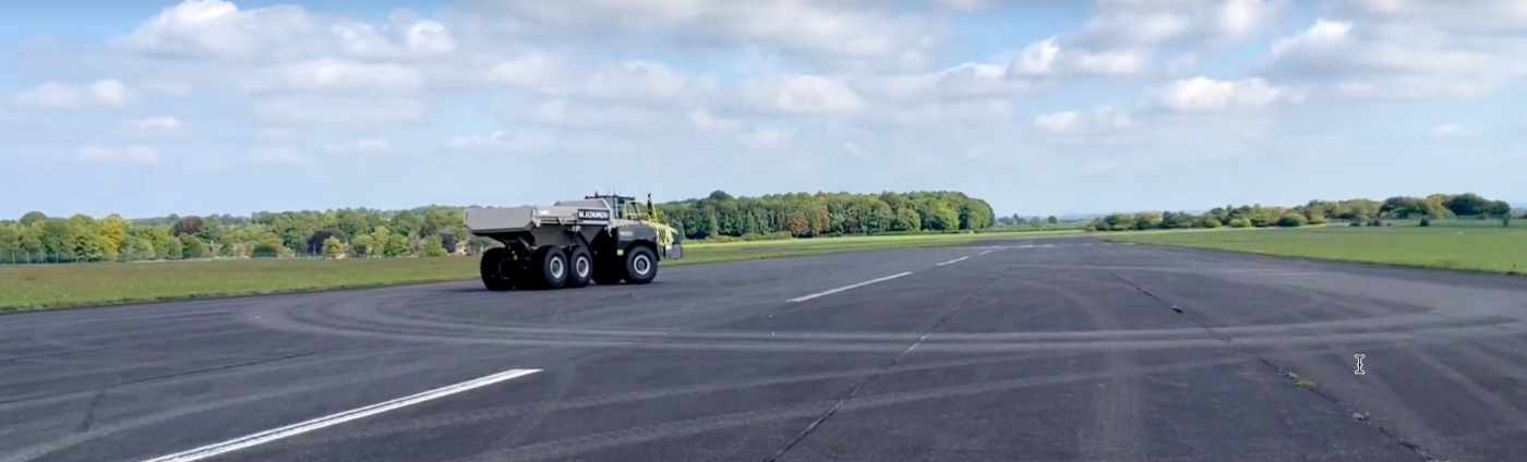 Driverless demonstration in a haul vehicle